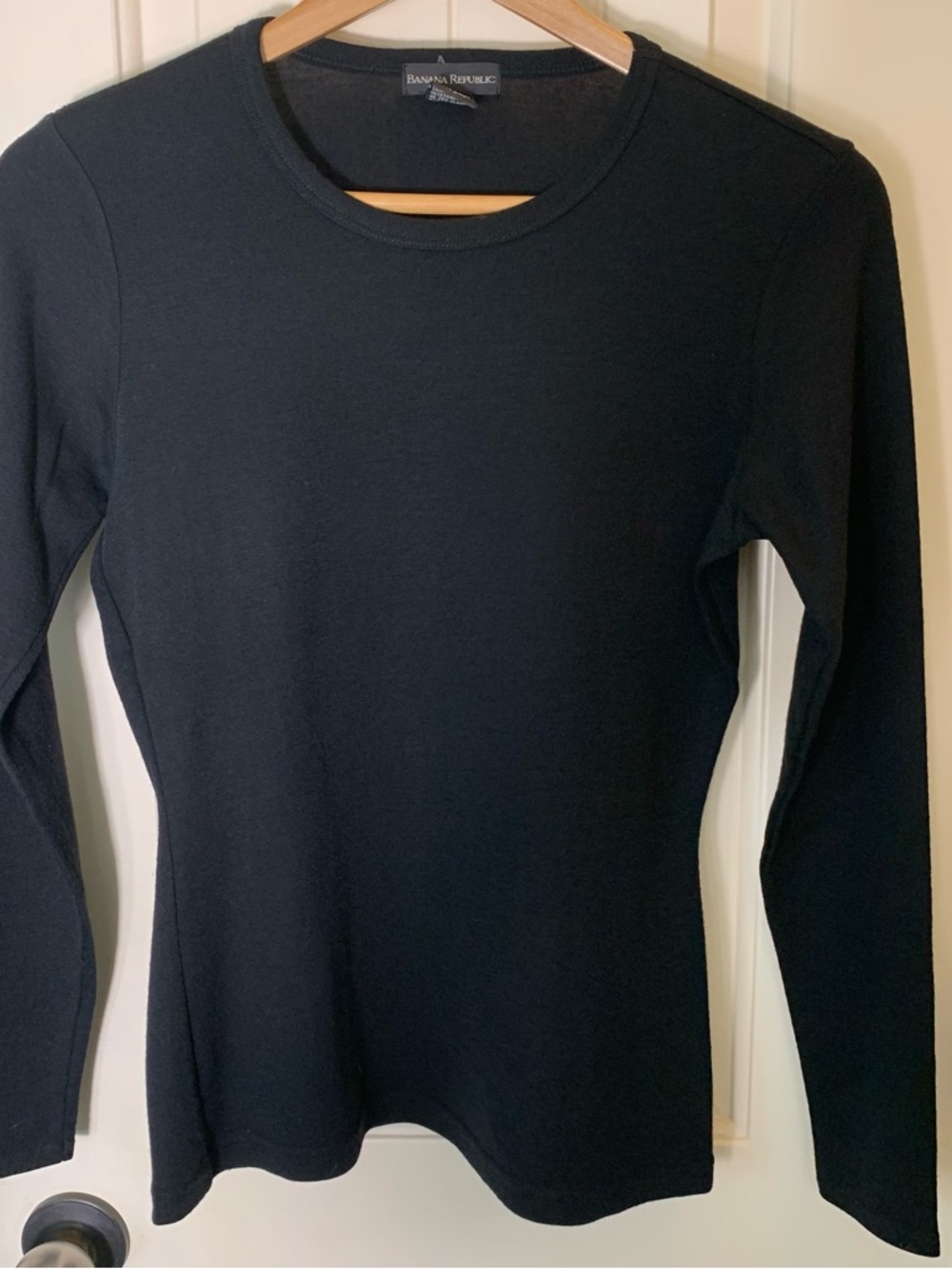 Banana Republic 100% Merino Wool Black Long-Sleeve Sweater Size Small